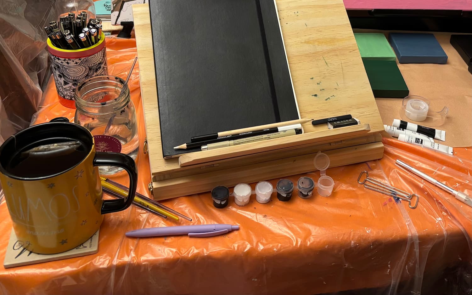 What Rhea is currently working on in the studio