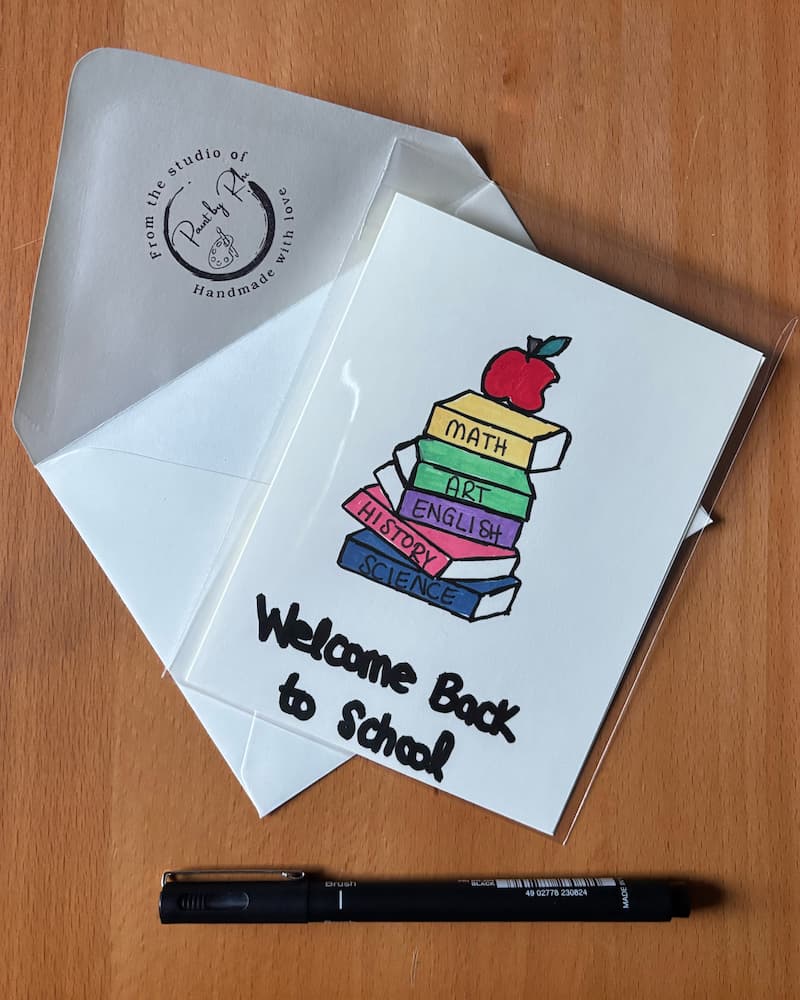 Back to School card styled with envelope