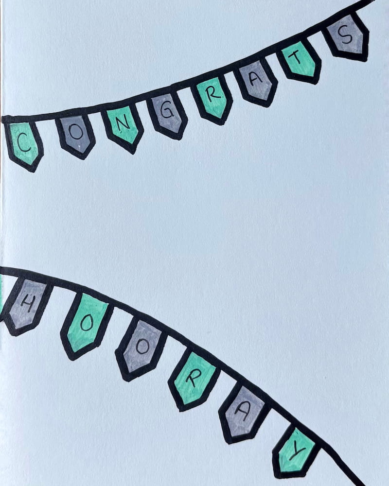 Congrats greeting card, design 1
