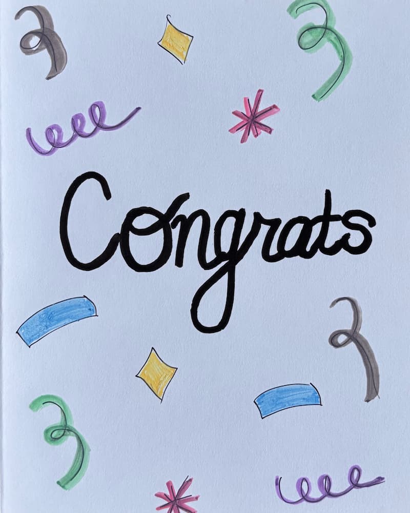 Congrats greeting card, design 2