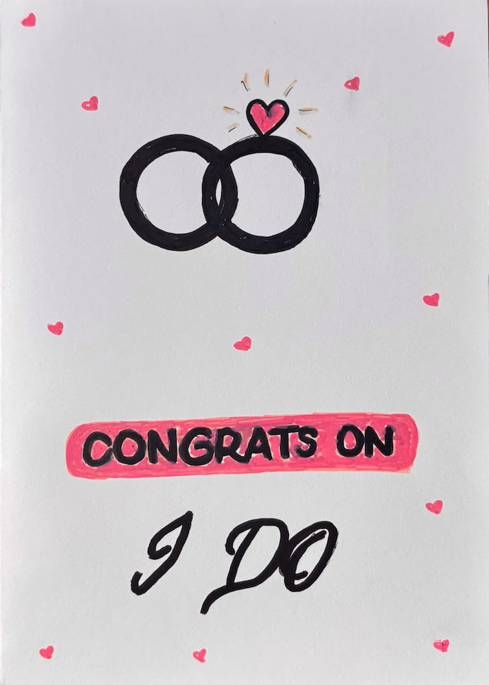 Engagement greeting card