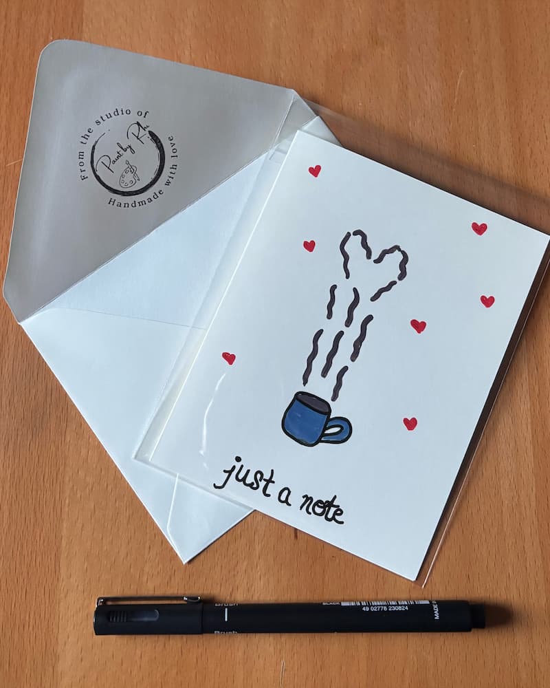 Friendship / Just Because card styled with envelope