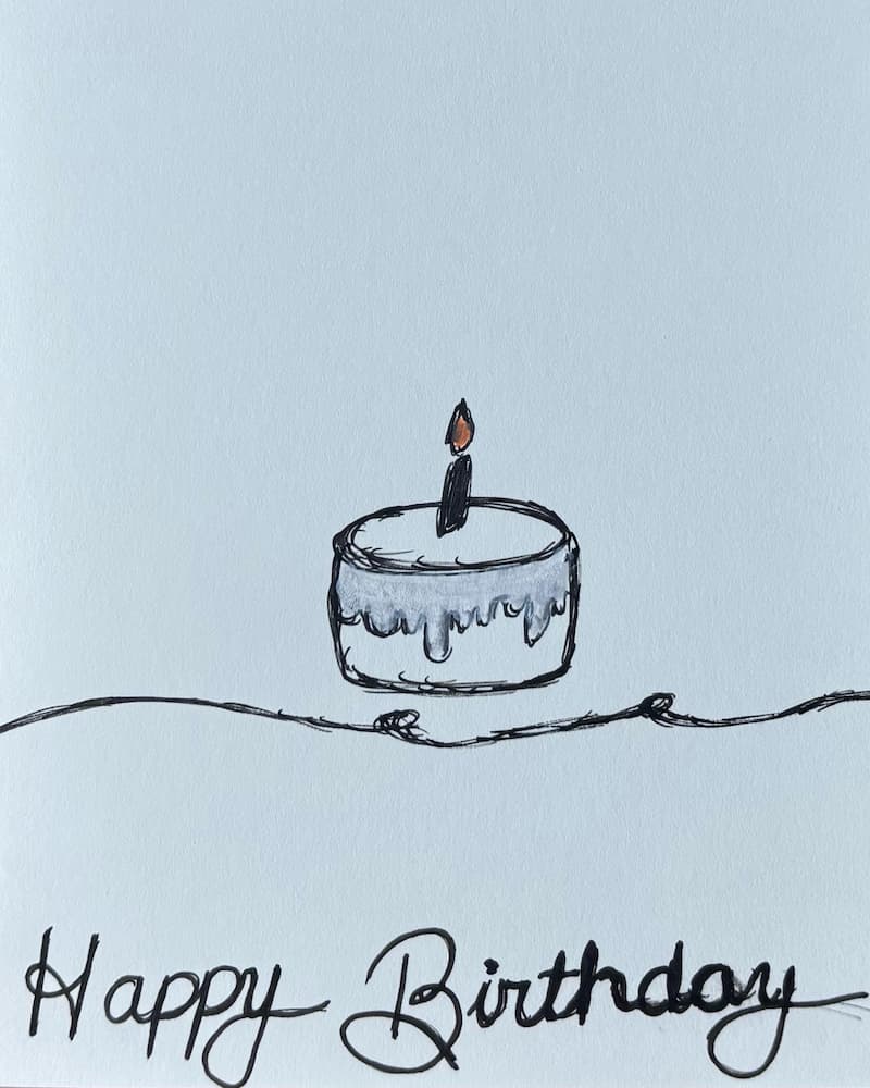 Happy Birthday greeting card, design 2