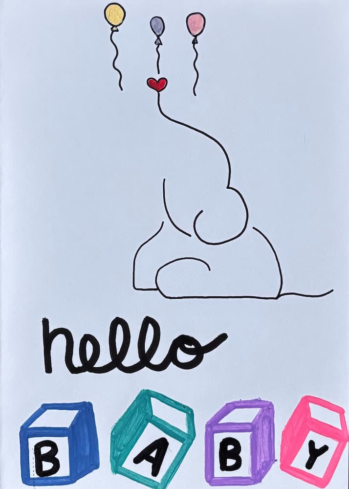 New Baby baby shower greeting card