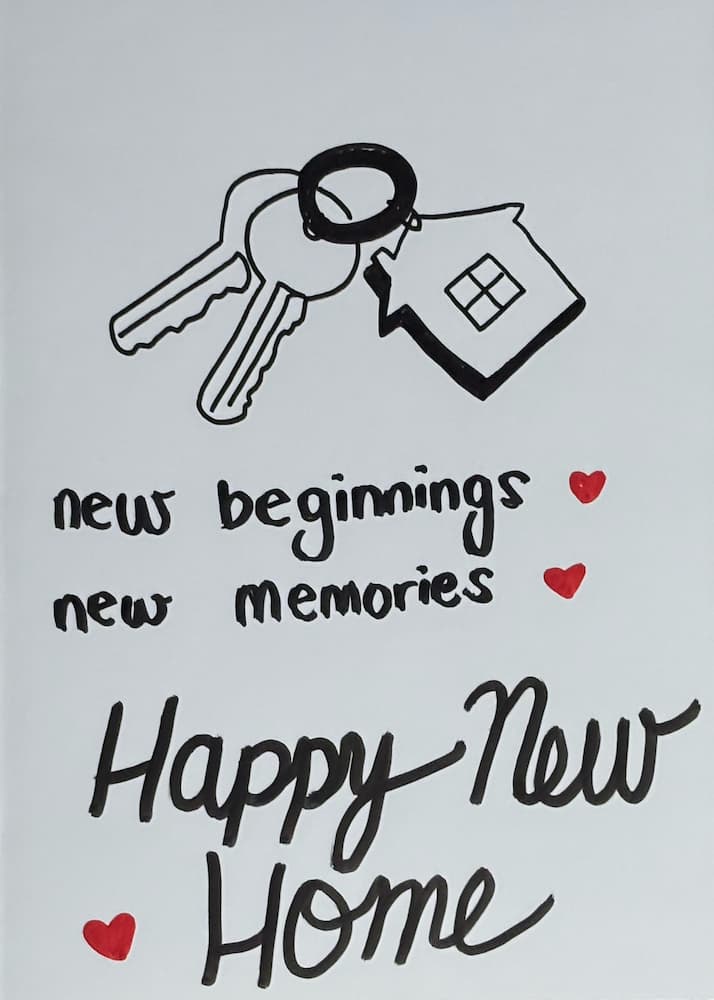 New Home housewarming greeting card