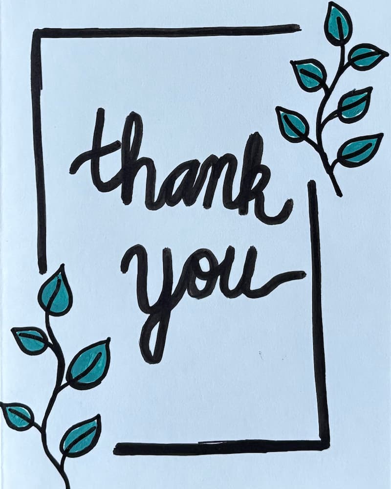 Thank You greeting card, design 2