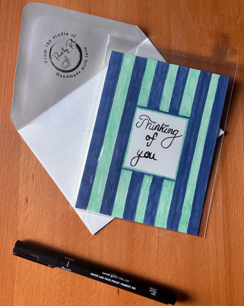 Thinking of You card styled with envelope
