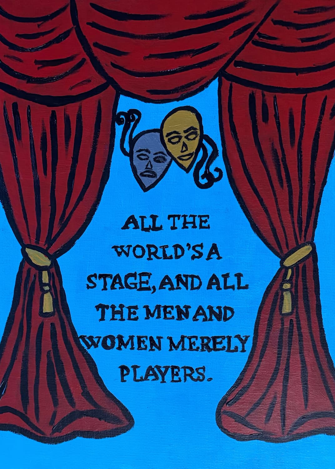 Canvas panel painting inspired by As You Like It, part of the Shakespeare Collection