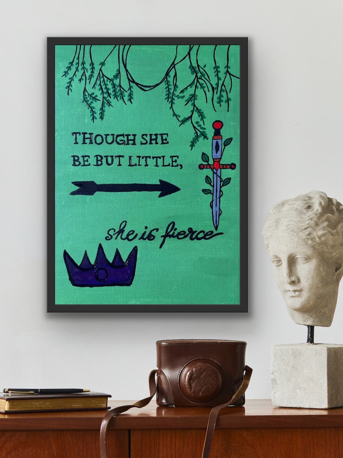 A Midsummer Night’s Dream canvas panel shown mocked up on a wall