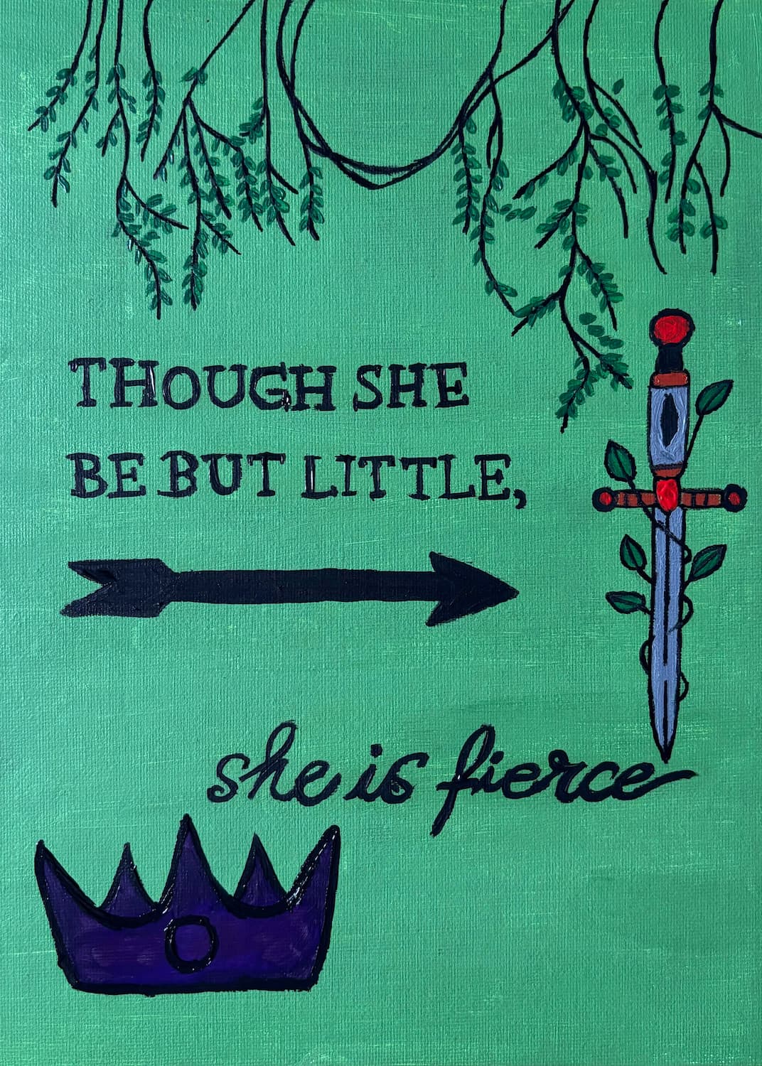Canvas panel painting inspired by A Midsummer Night’s Dream, part of the Shakespeare Collection