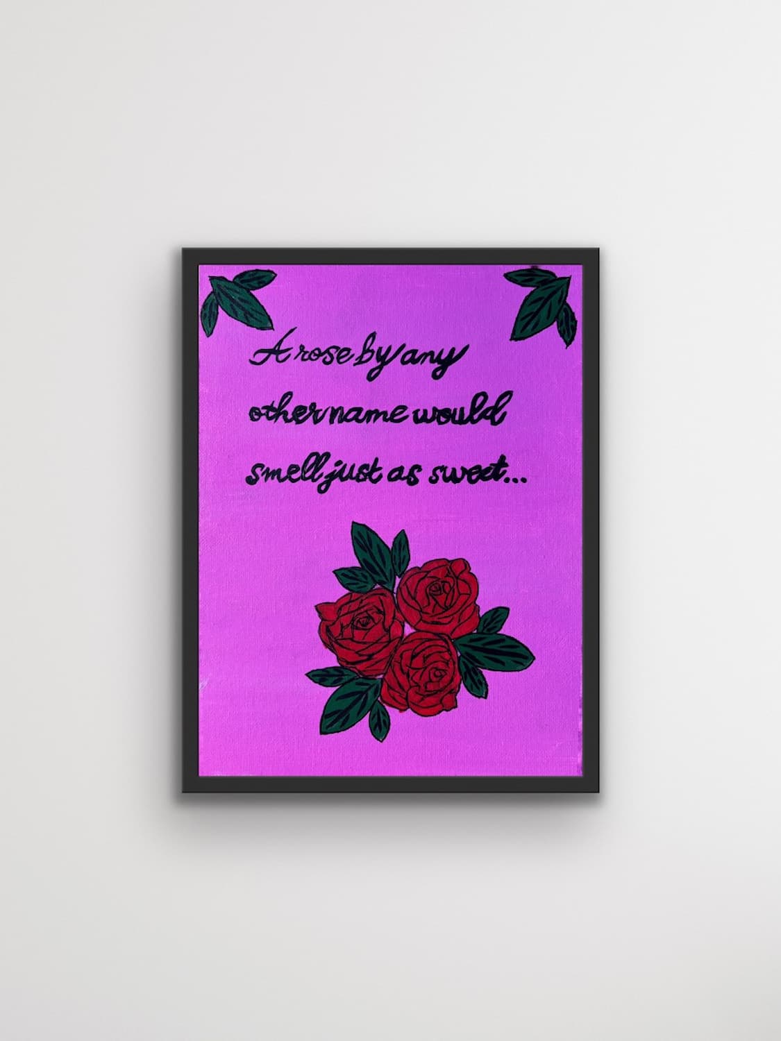 Romeo and Juliet canvas panel shown on a clean white background
