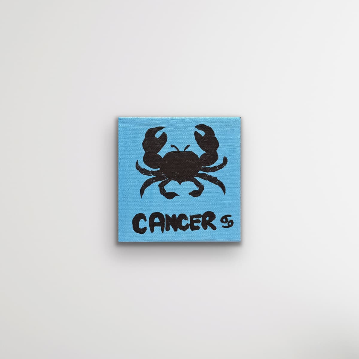 Zodiac of Cancer mini painting shown on a clean white background