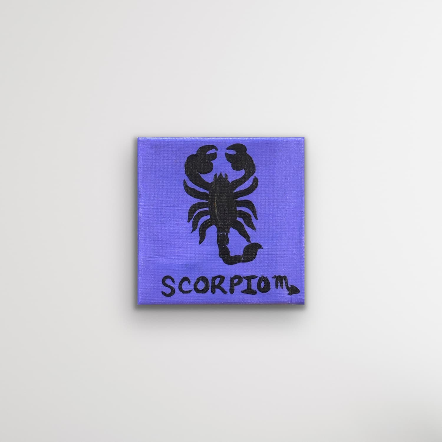 Zodiac of Scorpio mini painting shown on a clean white background