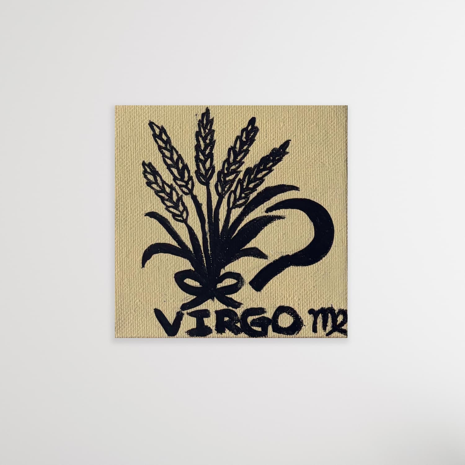 Zodiac of Virgo mini painting shown on a clean white background